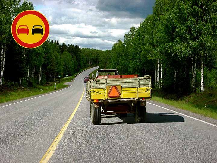 ohitusta edeltävä liikennetilanne