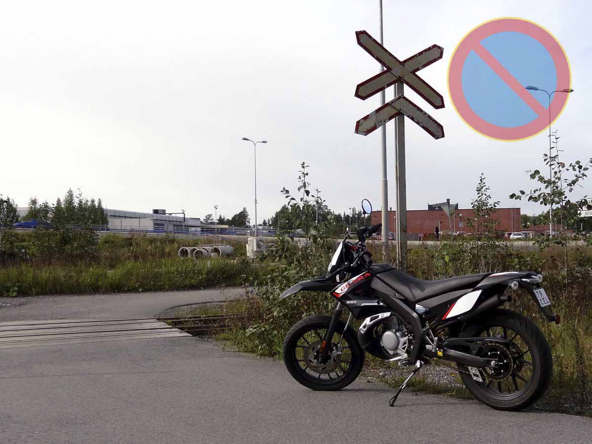 kielletylle alueelle pysäytetty mopo