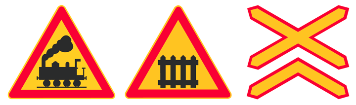 rautatien liikennemerkkejä