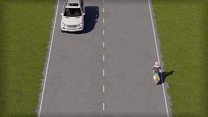 mallinnettu kuva liikennetilanteesta