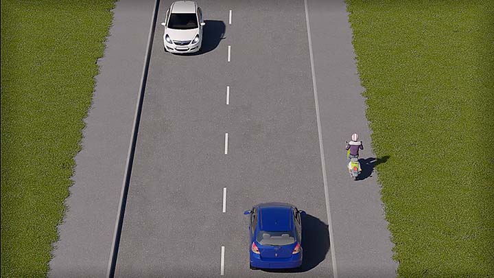 mallinnettu kuva liikennetilanteesta