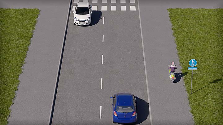 mallinnettu kuva liikennetilanteesta