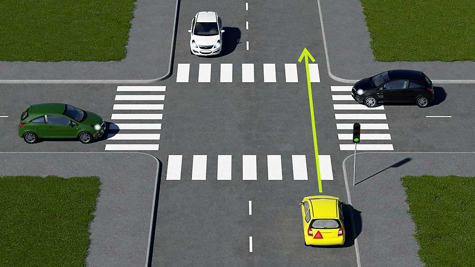 mallinnettu liikennetilanne