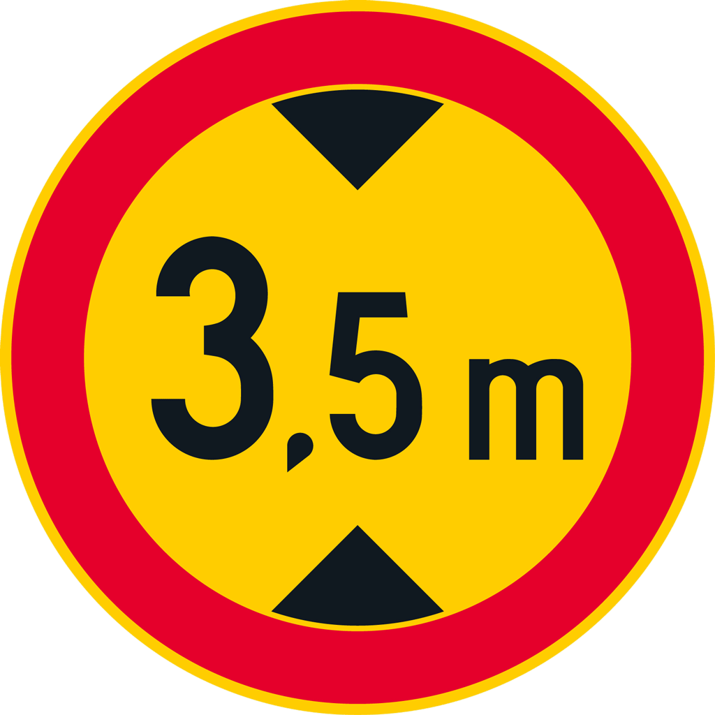 sallittua korkeutta säätelevä merkki