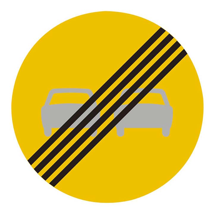 ohitusta koskeva liikennemerkki