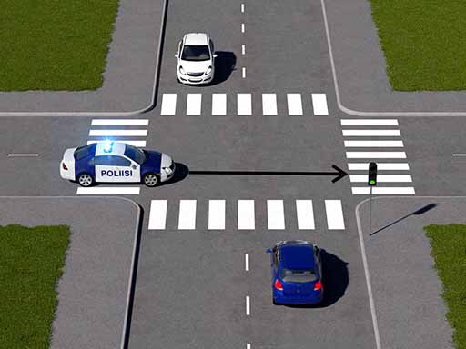 mallinnettu kuva liikennetilanteesta