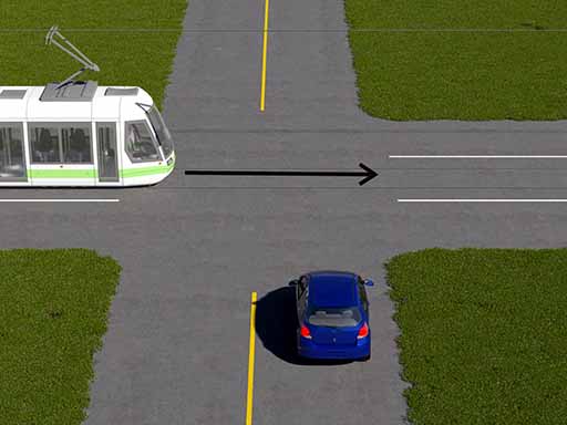 mallinnettu kuva liikennetilanteesta