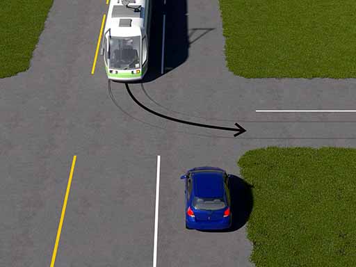 mallinnettu kuva liikennetilanteesta